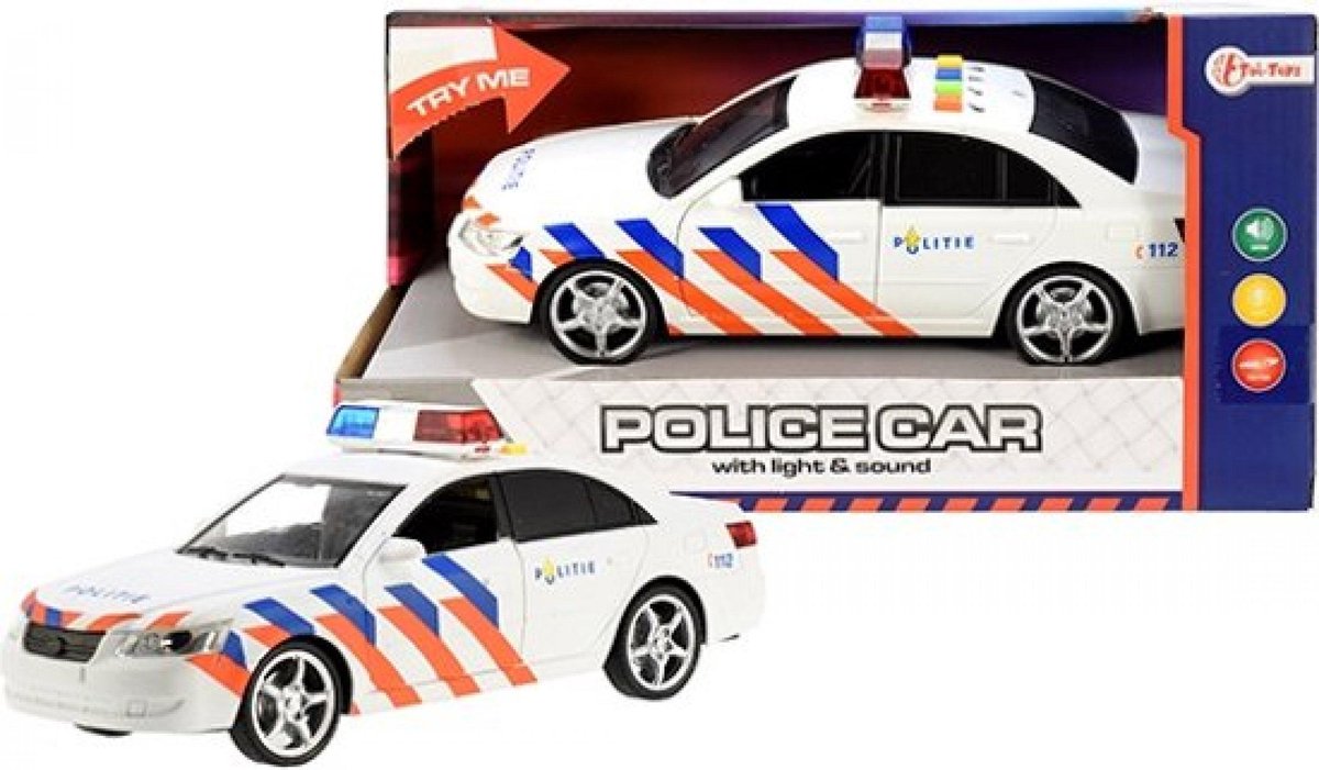 Toi-Toys Toi Toys Politiewagen met licht en geluid 24 cm - Wit