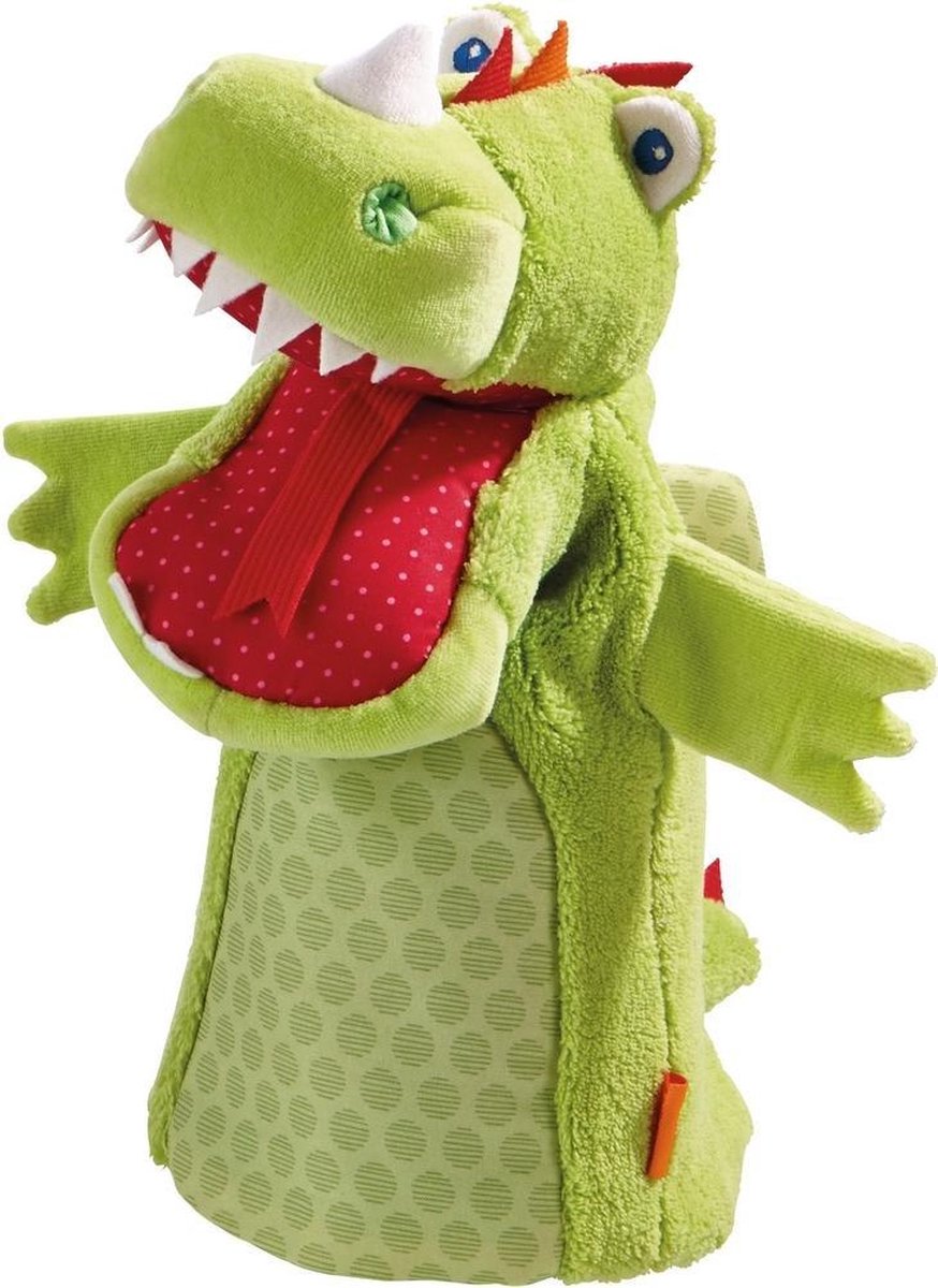 HABA handpop Draak Vinni 25 cm - Groen