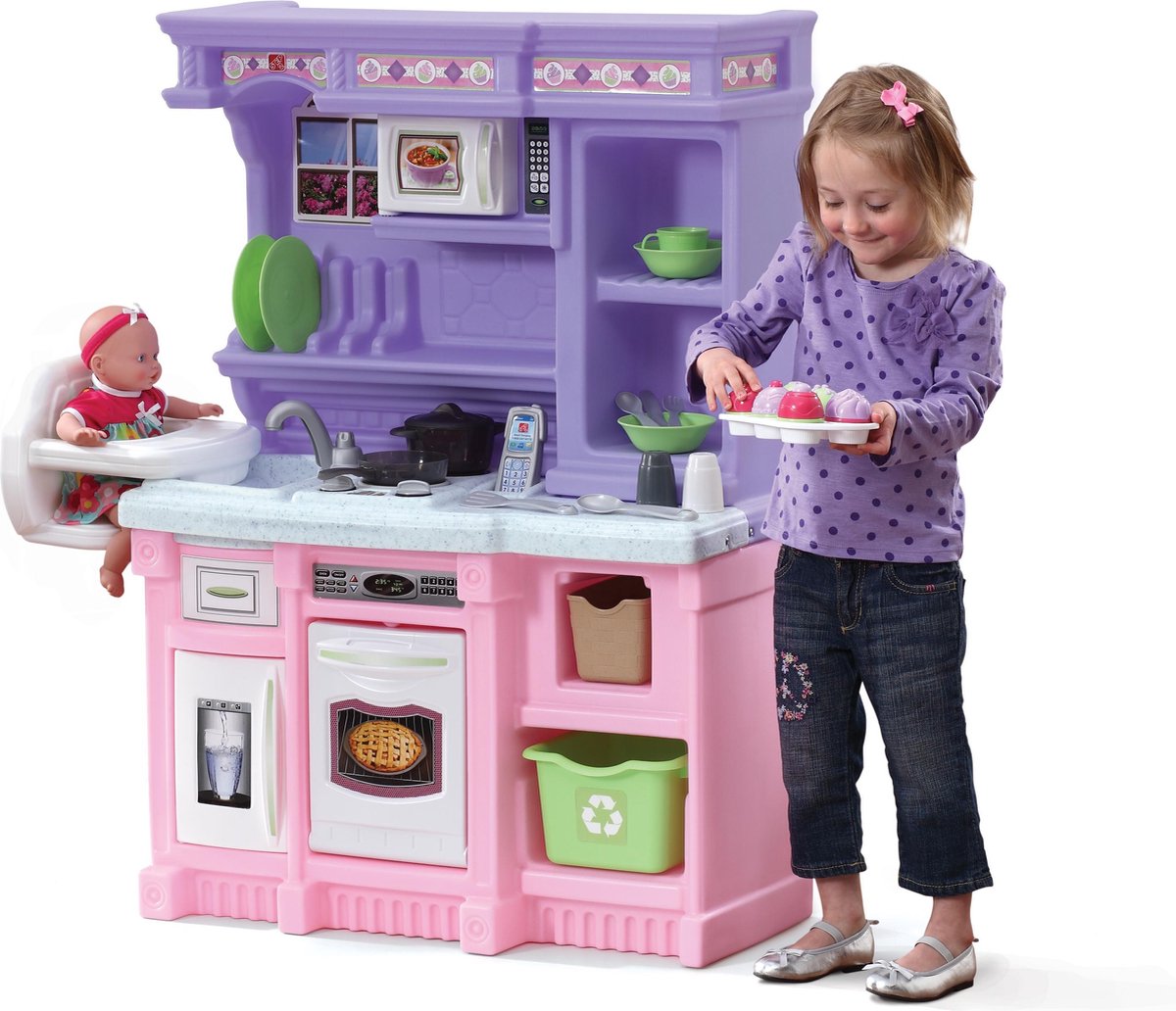Step2 kleine bakker speelgoedkeuken 105 cm roze/paars