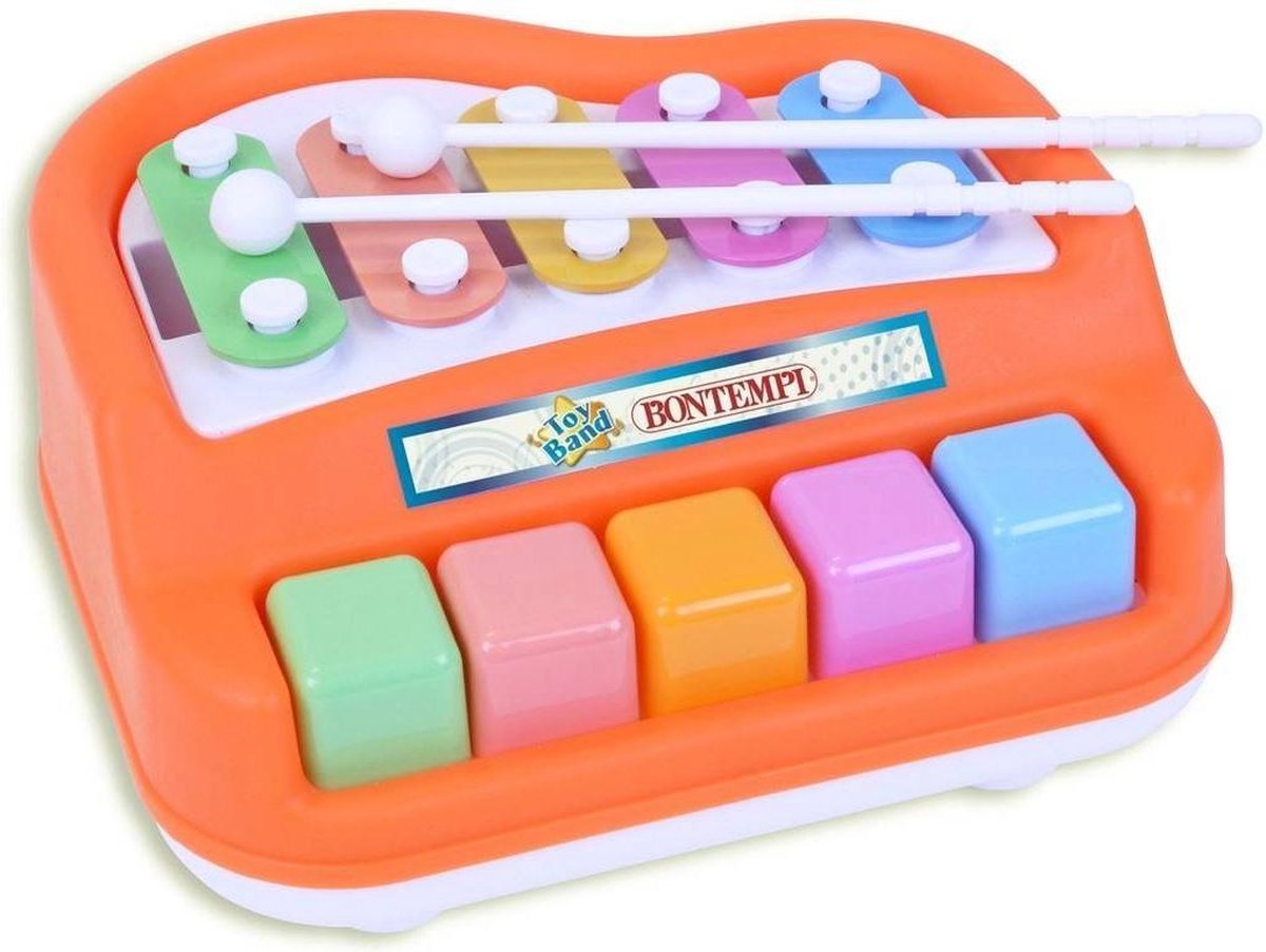 Bontempi Toyband xylopiano 16 cm - Oranje