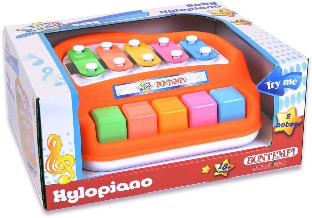 Bontempi Toyband xylopiano 16 cm - Oranje
