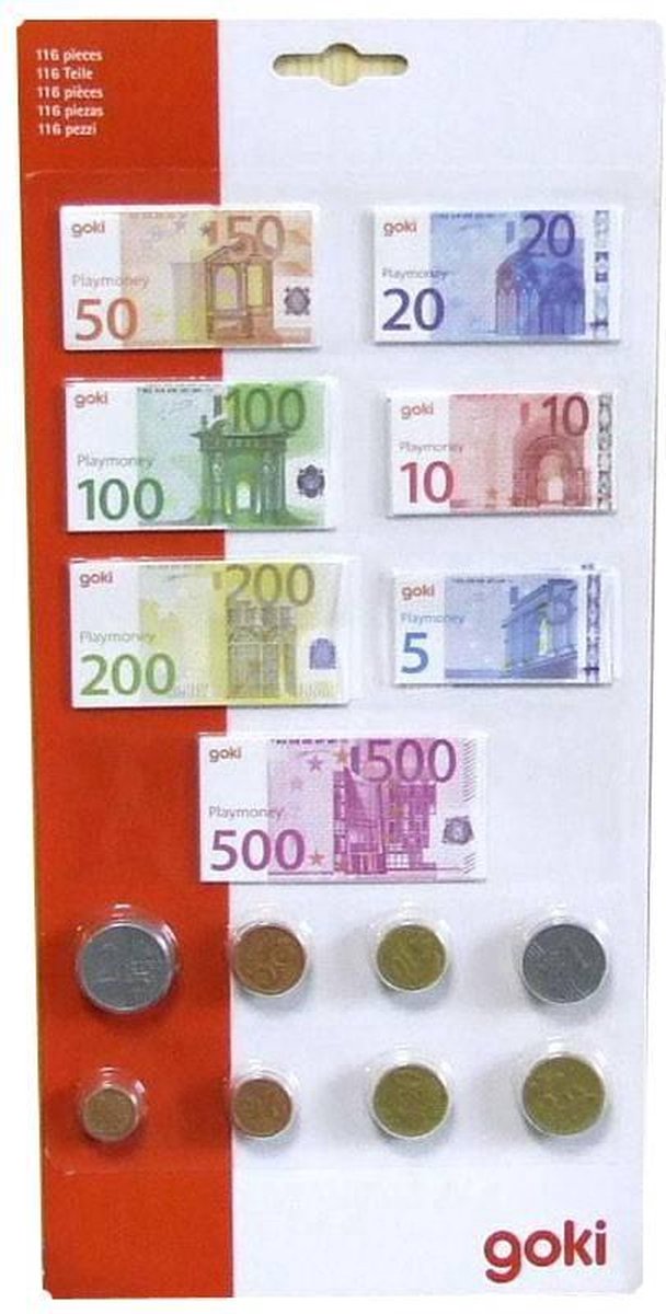 Goki Speelgeld 84 Briefjes en 32 Munten