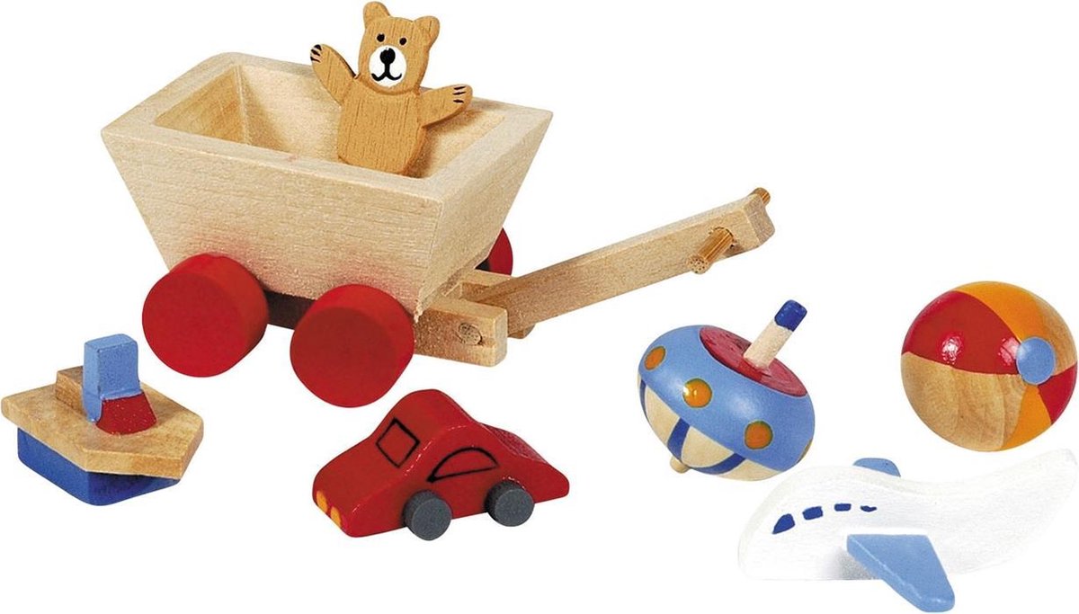 Goki Houten Poppenhuis Kinderkamer Accessoires 7 Delig