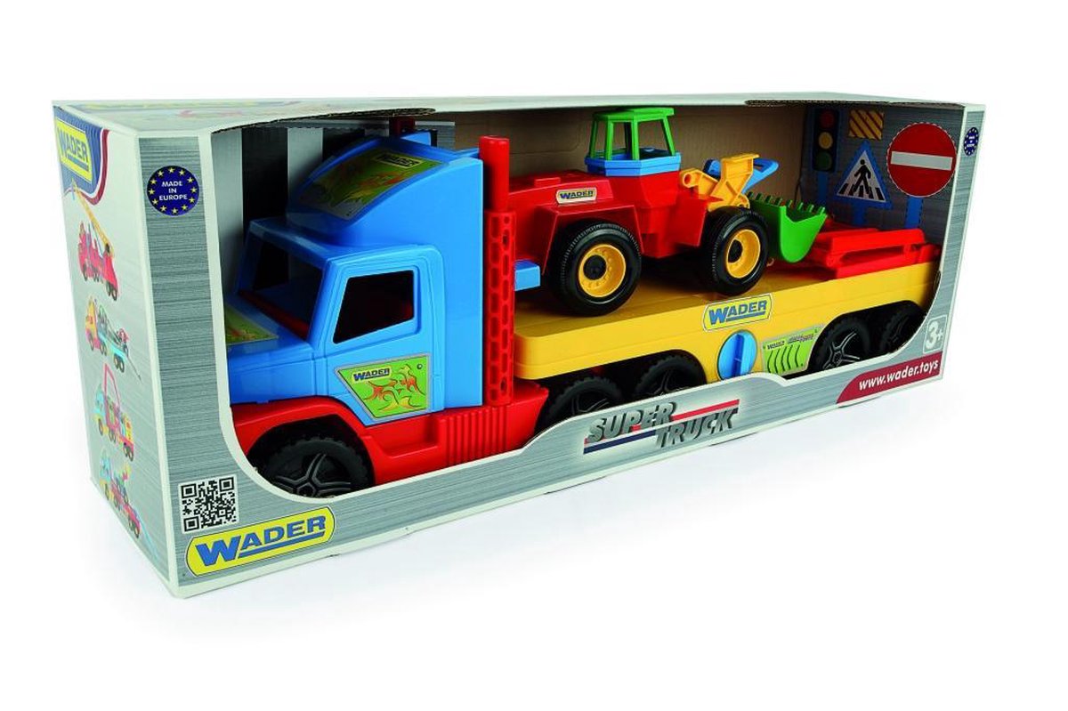 Diversen Wader Super Truck oplegger met graafmachine