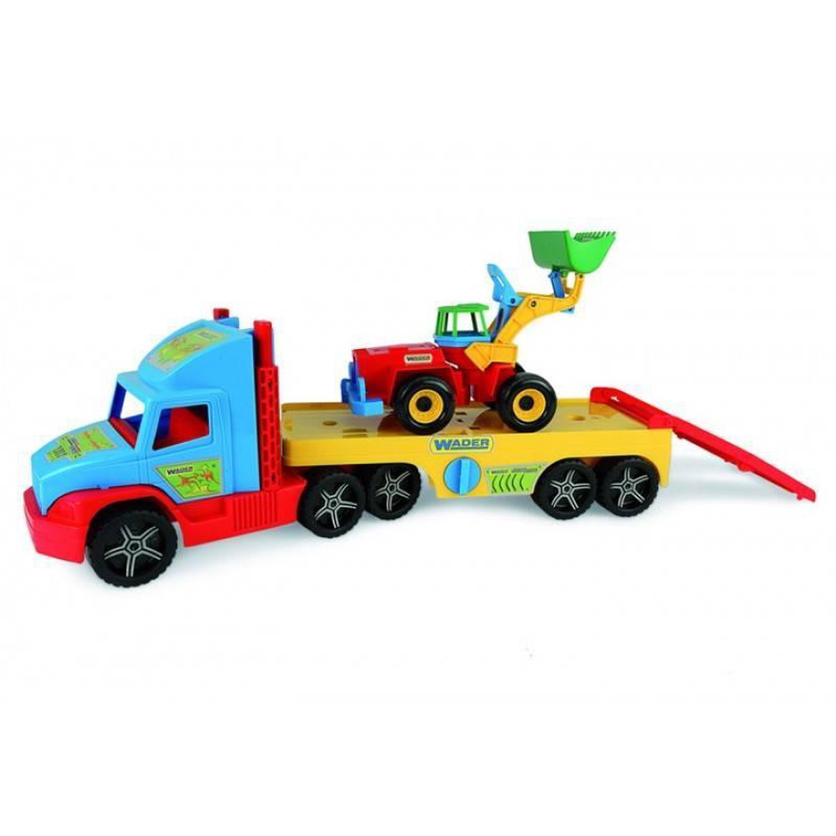 Diversen Wader Super Truck oplegger met graafmachine