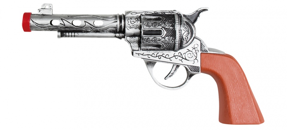 Feestbazaar Boland pistool deputy sheriff 20 cm - Silver