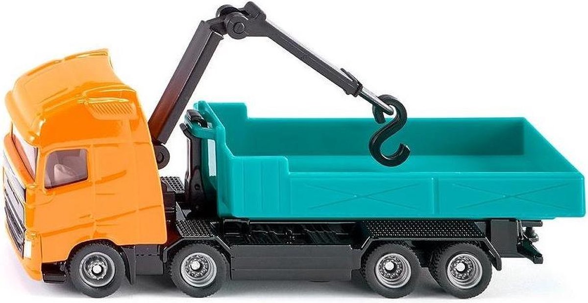 Siku Volvo vrachtwagen met kraan/groen 12 cm (1683) - Geel