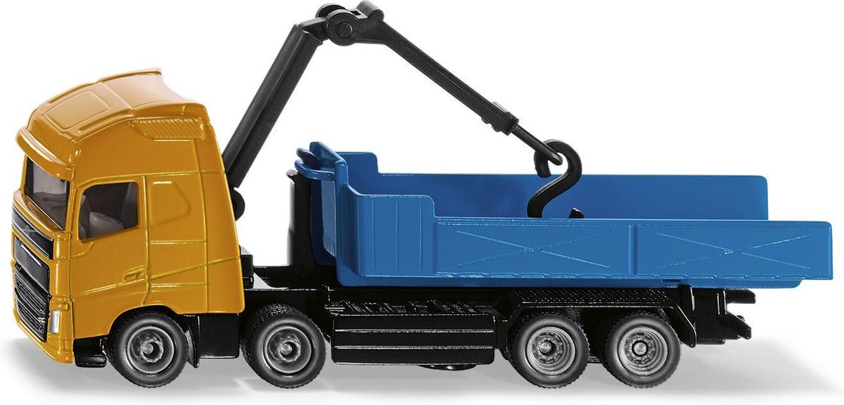 Siku Volvo vrachtwagen met kraan/groen 12 cm (1683) - Geel