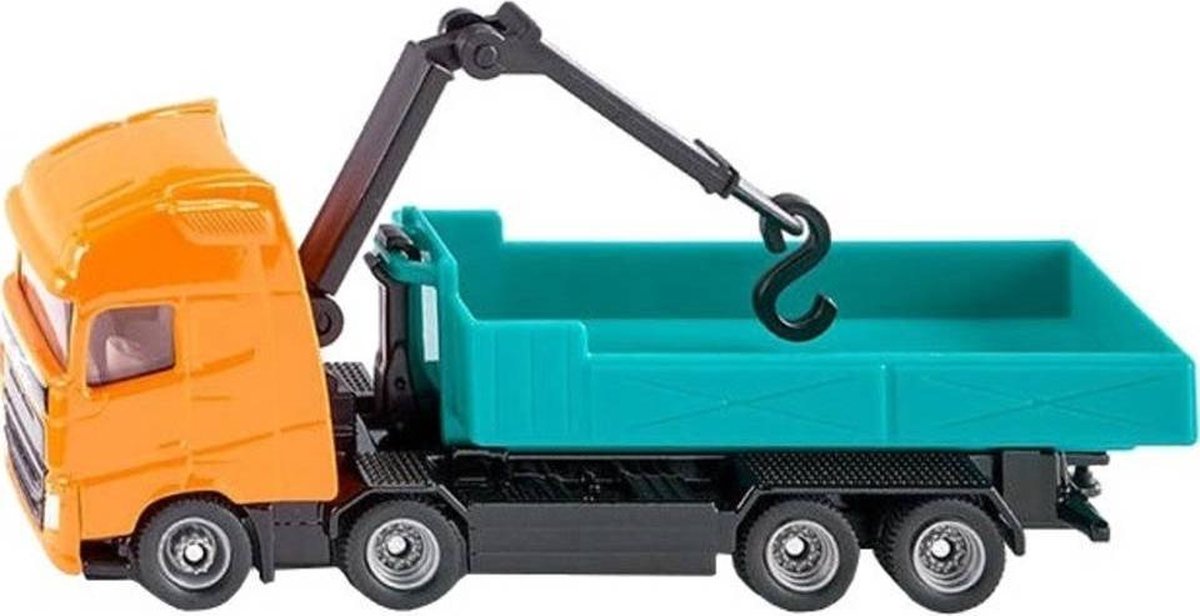 Siku Volvo vrachtwagen met kraan/groen 12 cm (1683) - Geel