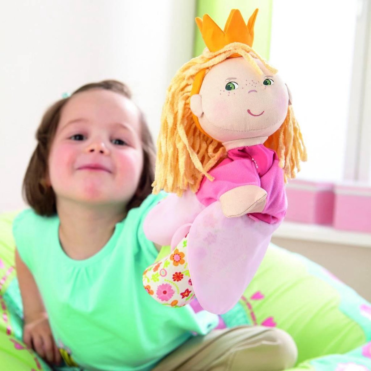 HABA handpop prinses 25 cm - Roze