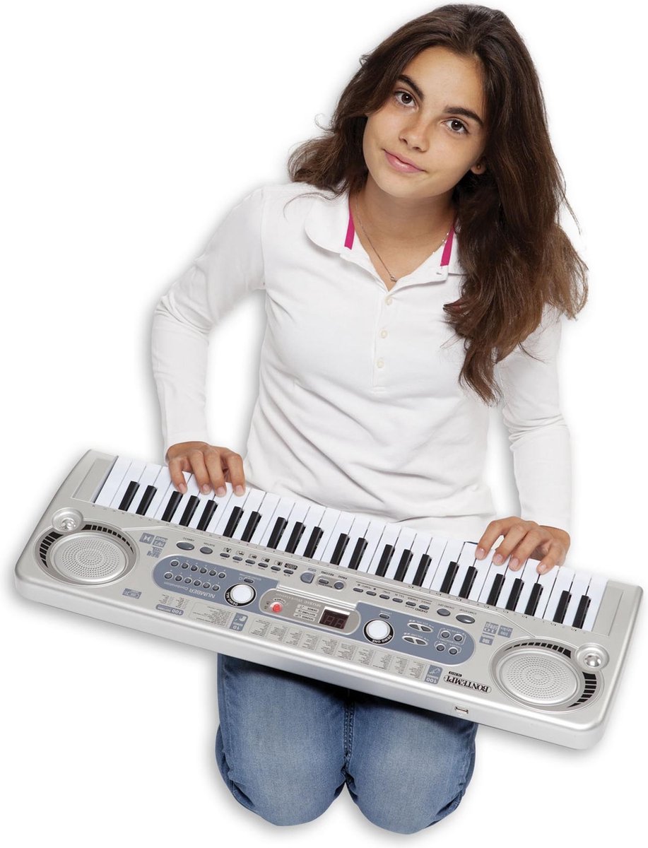 Bontempi keyboard digitaal 54 toetsen - Grijs