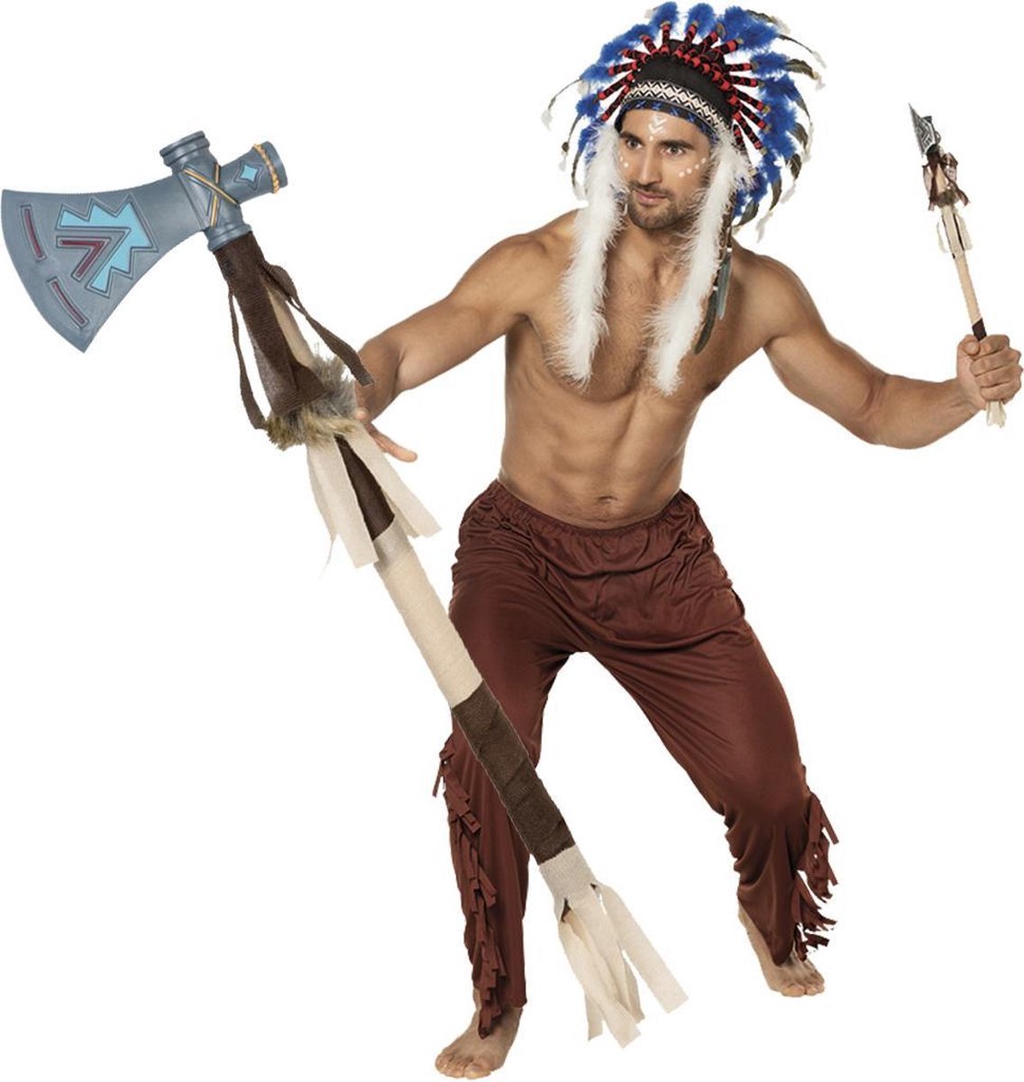 Boland indianenbijl tomahawk 45 cm - Bruin