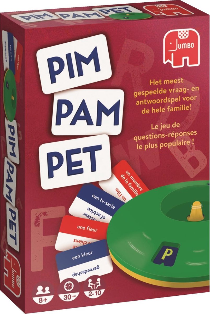 Jumbo Pim Pam Pet original 19 cm - Rood