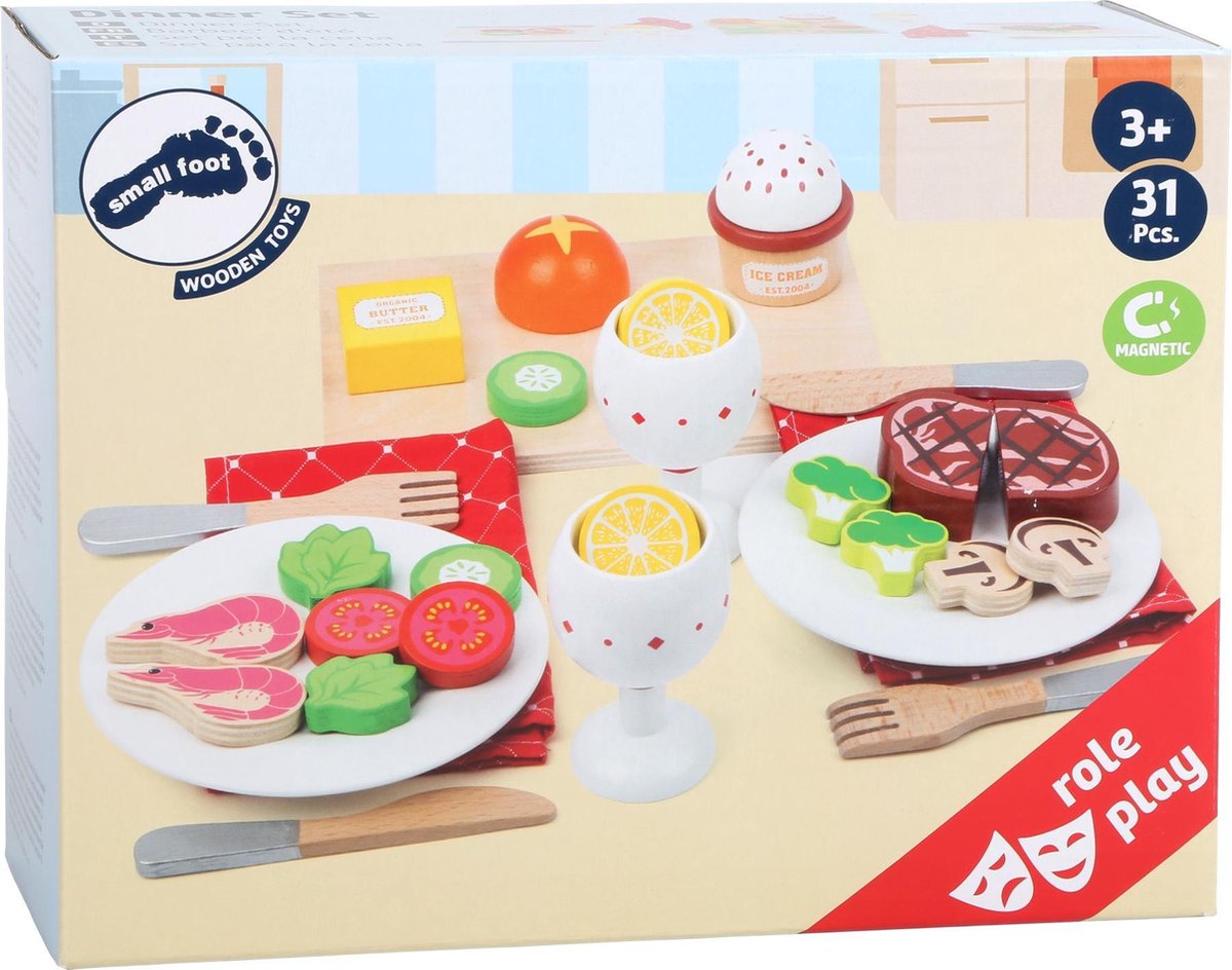 Small Foot houten etenswaren diner 31 delig