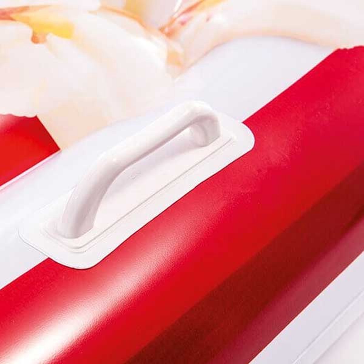 Intex luchtbed Popcornmat 178 x 124 cm/wit - Rood