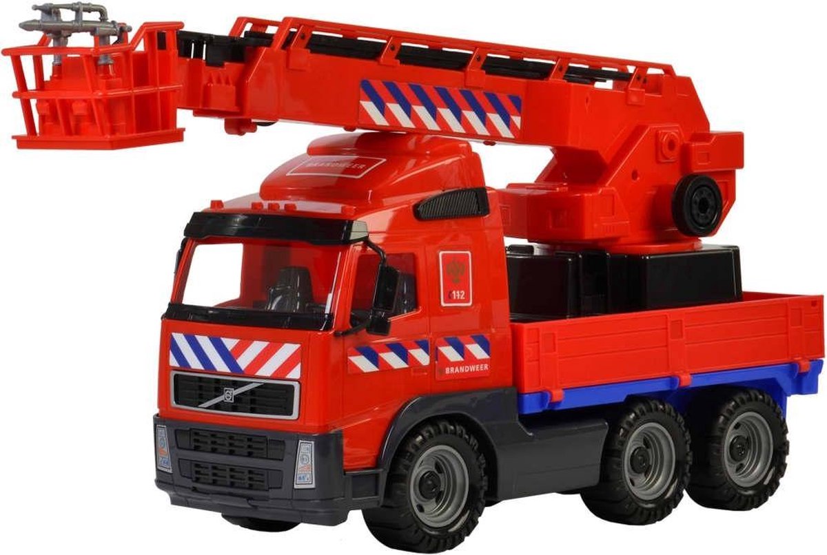 Polesie brandweerwagen Volvo 58 cm - Rood