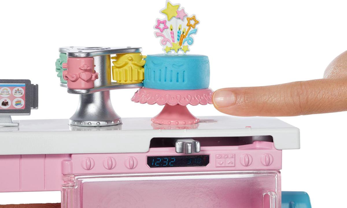 Mattel Barbie speelset cake bakken en decoreren 12 delig 23 cm