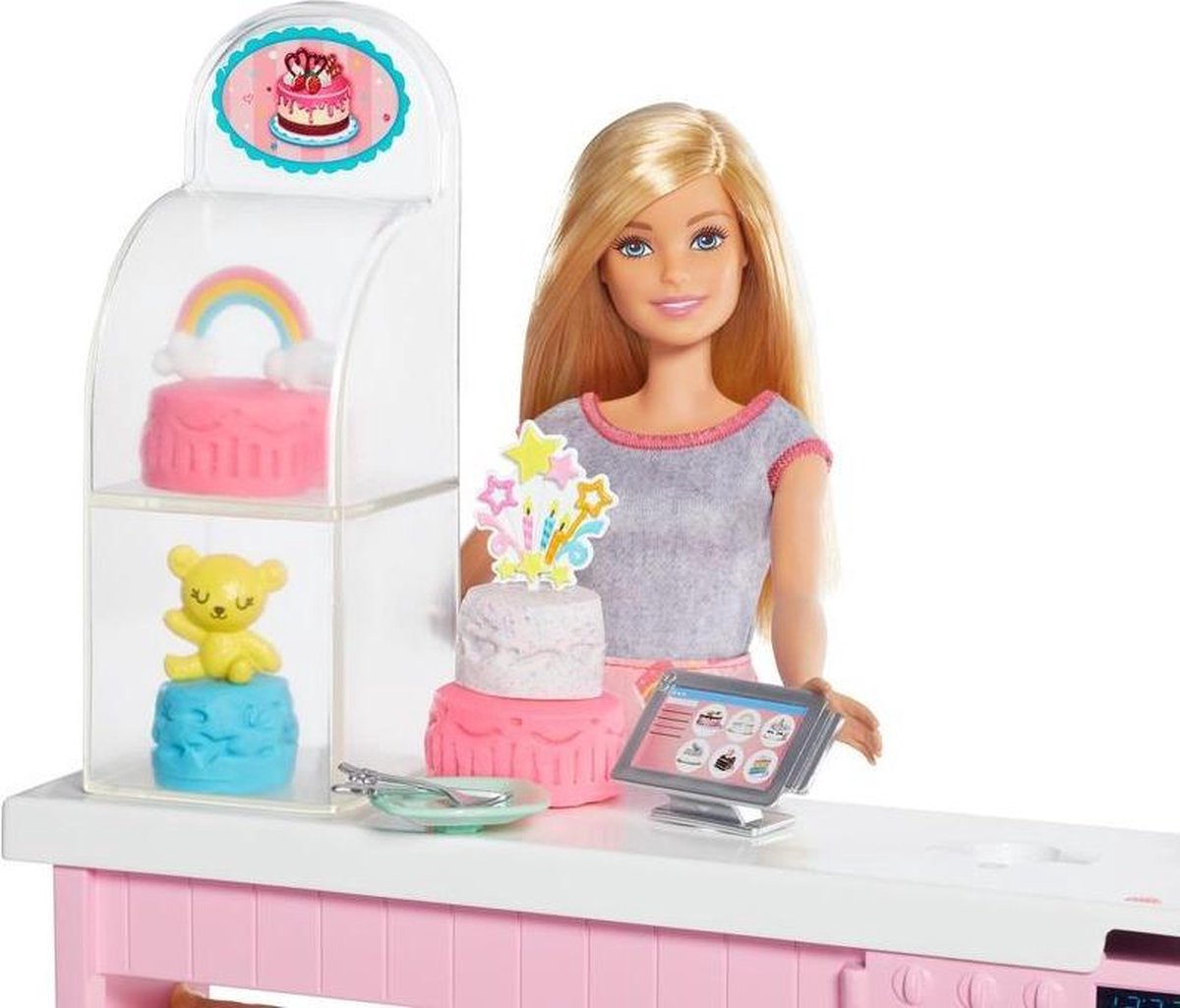 Mattel Barbie speelset cake bakken en decoreren 12 delig 23 cm