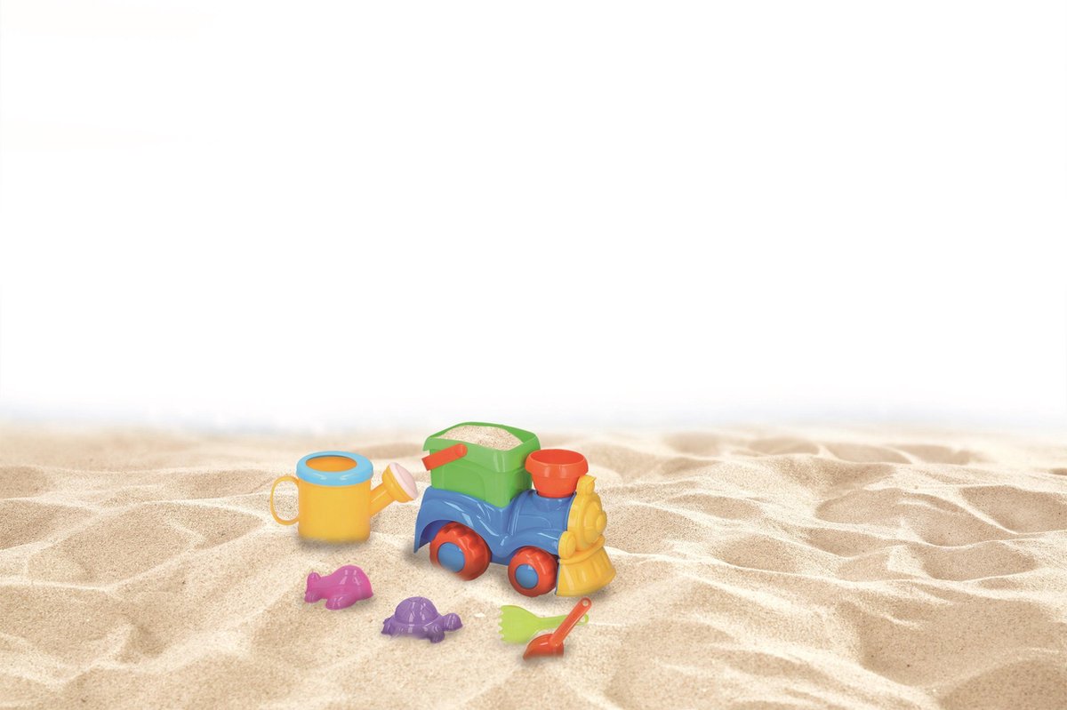 Eddy Toys strandspeelset trein 8 delig