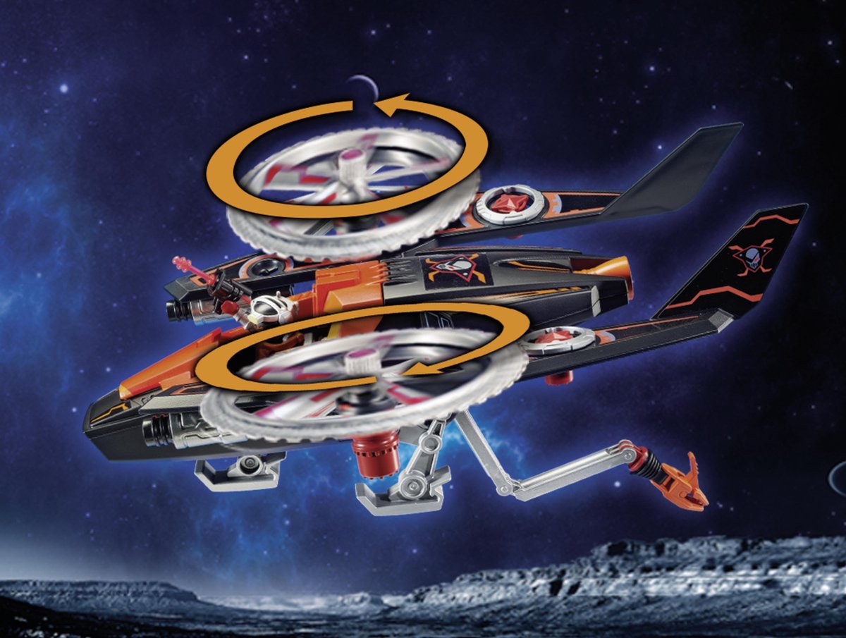 Playmobil Galaxy Police Piratenhelikopter 74 delig (70023)