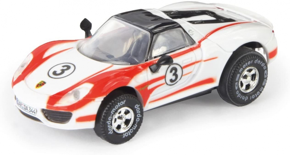 Darda speelgoedauto Porsche 918 Spyder pull back 1:60 - Wit