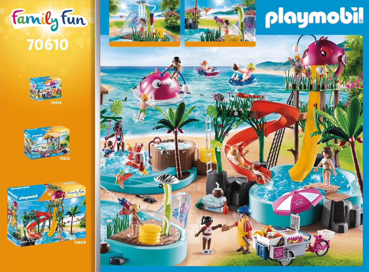 Playmobil Family Fun Leuk zwembad met watersplash (70610)