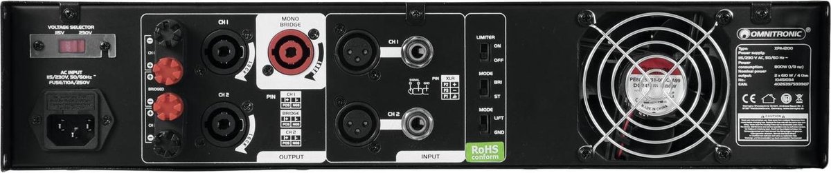 Omnitronic XPA-1200 versterker