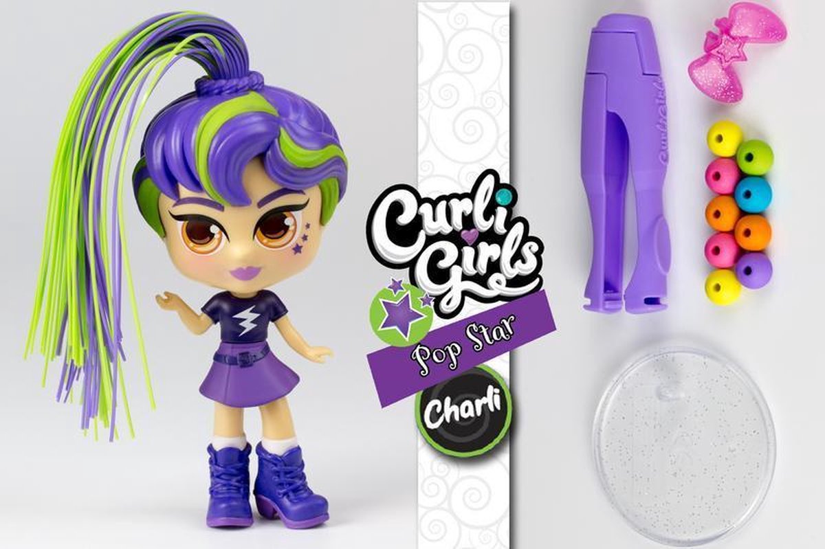Top1Toys lit tienerpop Curli Girls Pop Star Charli meisjes 14 cm - Silver
