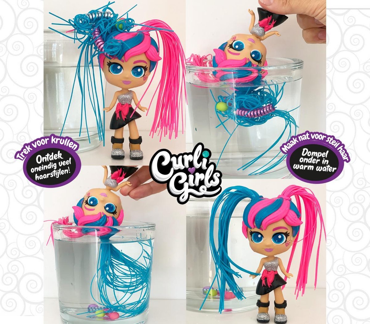 Top1Toys lit tienerpop Curli Girls Pop Star Charli meisjes 14 cm - Silver