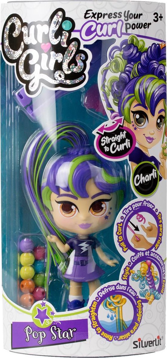 Top1Toys lit tienerpop Curli Girls Pop Star Charli meisjes 14 cm - Silver