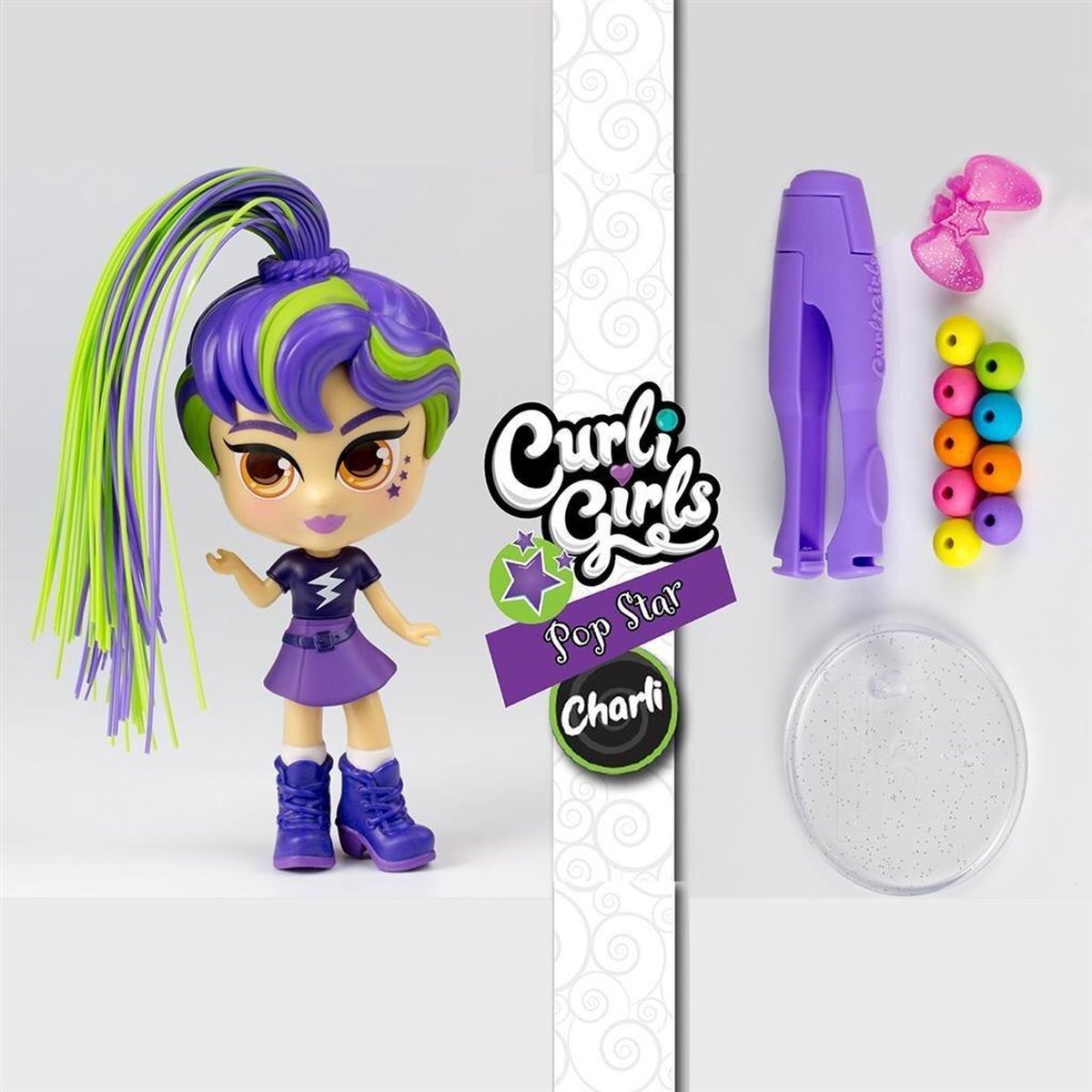 Top1Toys lit tienerpop Curli Girls Pop Star Charli meisjes 14 cm - Silver