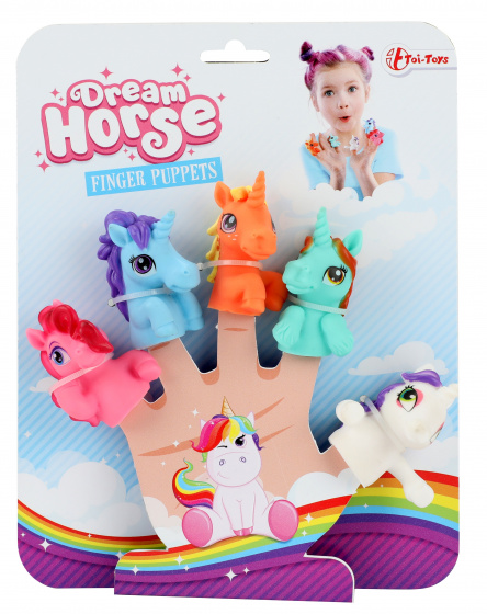 Toi-Toys Toi Toys vingerpoppenset Dream Horse meisjes 5 delig