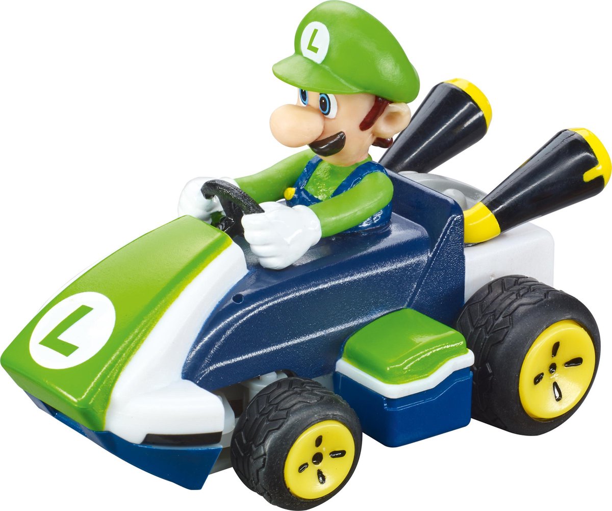 Carrera Mario Kart mini RC Luigi 2,4GHz 7 x 4,5 cm 11 delig - Groen
