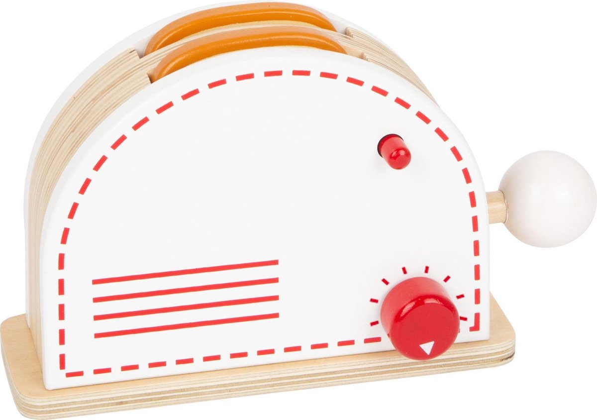 Small Foot keukenapparatuur junior hout wit//naturel 8 delig - Rood