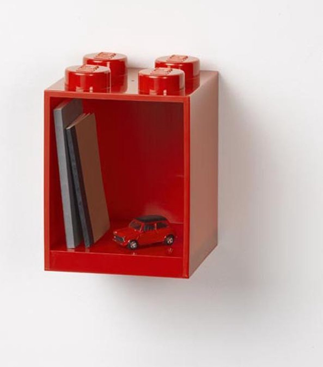 Lego wandschap 4 noppen Iconic 16,1 x 21,2 cm polypropyleen - Rood