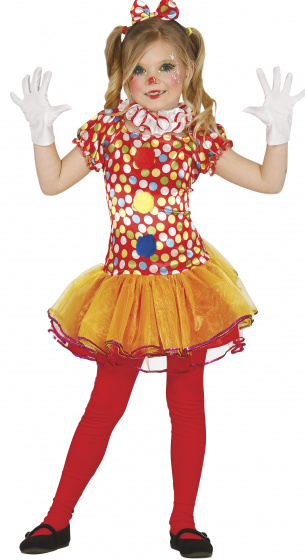 Fiestas Guirca clownsjurk meisjes polyester rood mt 7 9 jaar