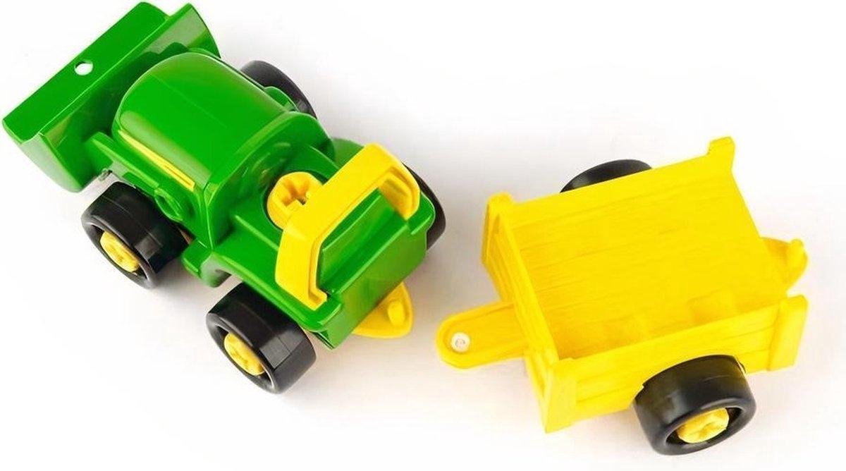 Tomy tractor Buddy Bonnie junior 15 cm/geel 11 delig - Groen