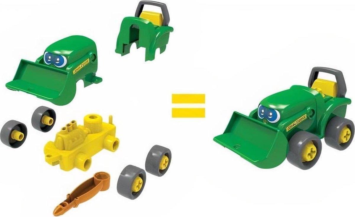 Tomy tractor Buddy Bonnie junior 15 cm/geel 11 delig - Groen