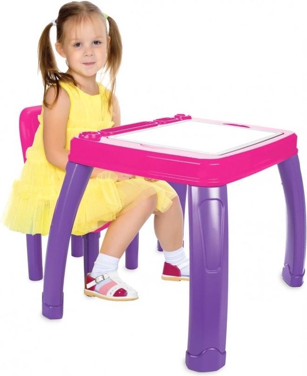 Jamara tafelset Lets Study 69,5 x 56,5 cm/paars 2 delig - Roze