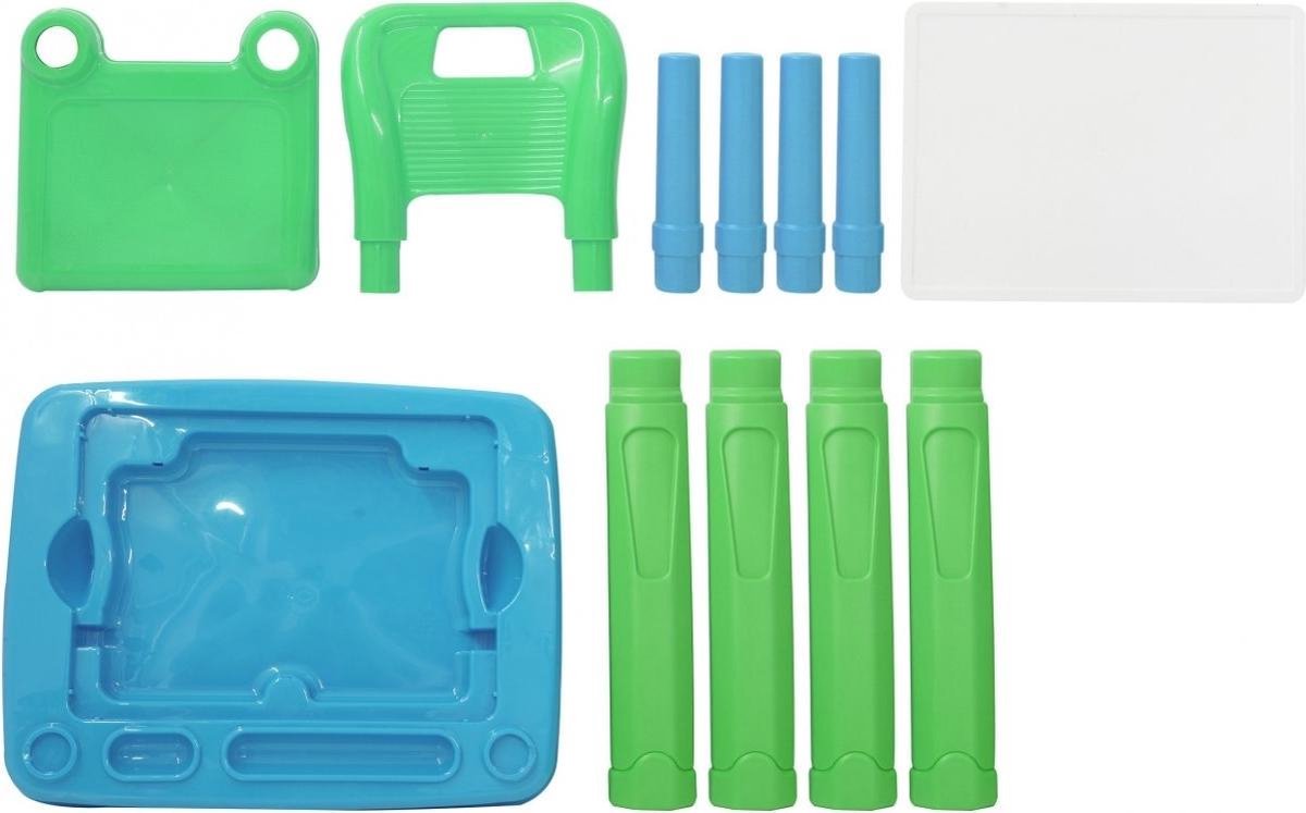 Jamara tafelset Lets Study 69,5 x 56,5 cm/groen 2 delig - Blauw