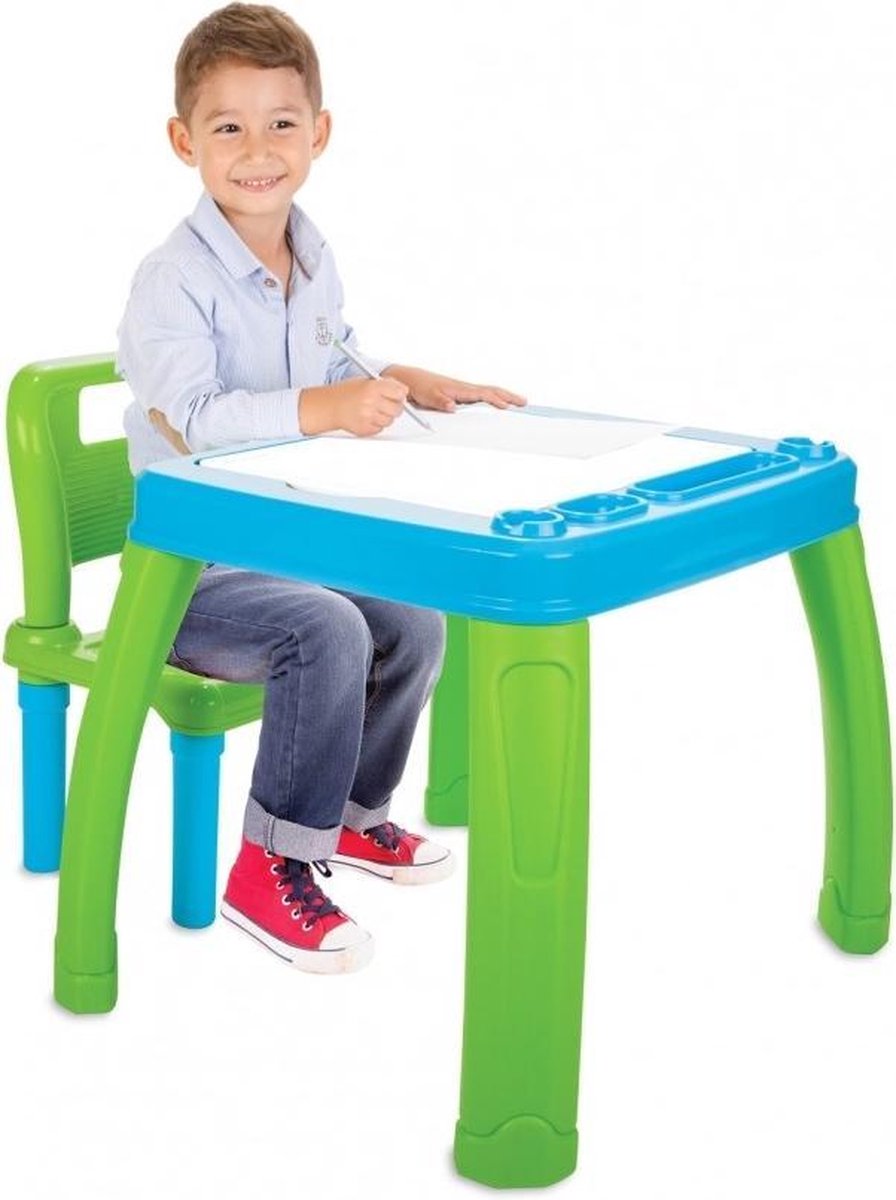 Jamara tafelset Lets Study 69,5 x 56,5 cm/groen 2 delig - Blauw