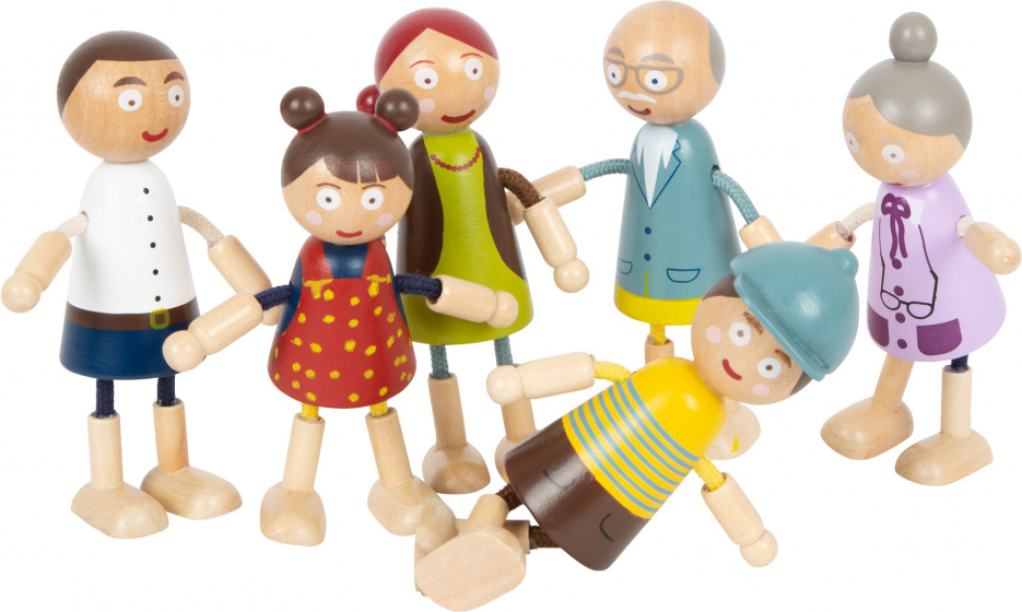Small Foot poppenfamilie junior hout 6 delig