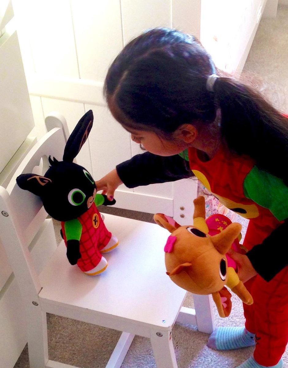 Top1Toys Bing knuffelkonijn interactief 20 x 30 cm pluche - Bruin