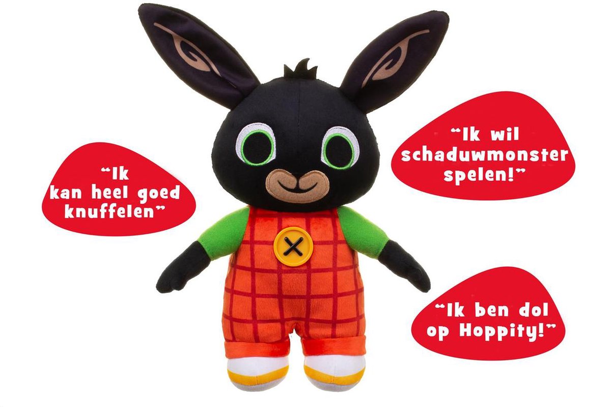 Top1Toys Bing knuffelkonijn interactief 20 x 30 cm pluche - Bruin
