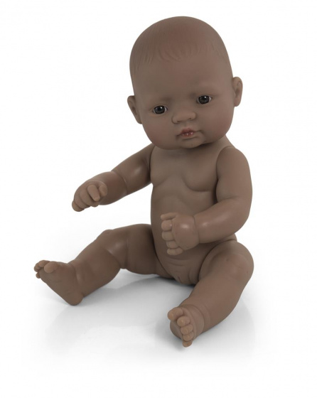 Miniland babypop Zuid Amerikaans meisje 32 cm - Bruin