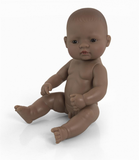 Miniland babypop Zuid Amerikaans jongen 32 cm - Bruin