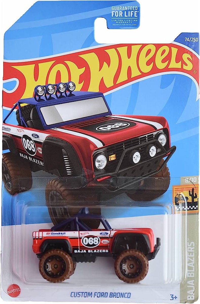Hot Wheels auto Baja Blazers &apos;21 Ford Bronco jongens 7 cm - Blauw