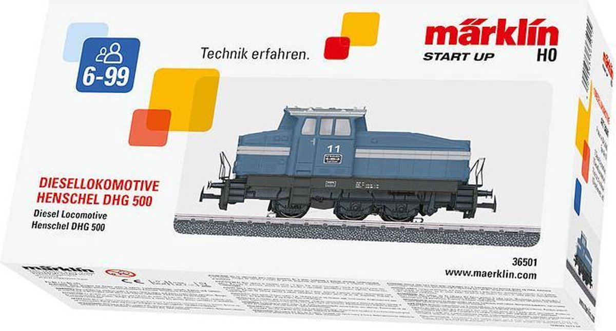 MÃ¤rklin Start up Marklin stoomlocomotief Diesel DHG 500 digitaal 1:87 staal - Blauw