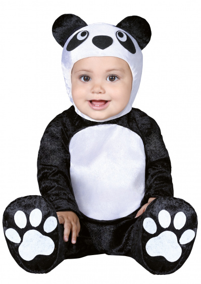 Fiestas Guirca onesie panda junior polyester zwart mt 12 24 maanden