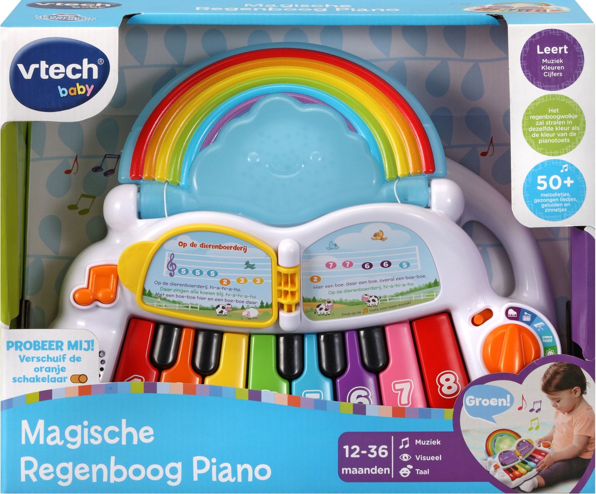 Vtech Magische Regenboog Piano 35 cm - Wit